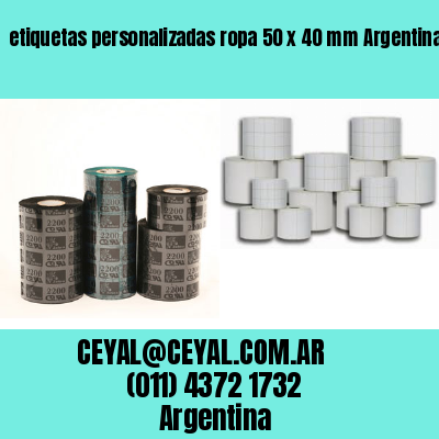 etiquetas personalizadas ropa 50 x 40 mm	Argentina