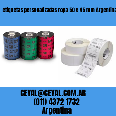 etiquetas personalizadas ropa 50 x 45 mm	Argentina