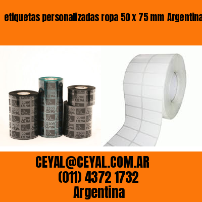 etiquetas personalizadas ropa 50 x 75 mm	Argentina