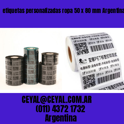 etiquetas personalizadas ropa 50 x 80 mm	Argentina