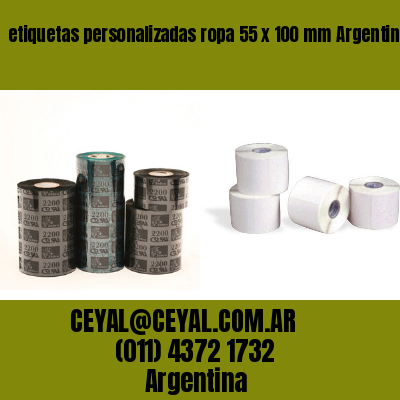 etiquetas personalizadas ropa 55 x 100 mm	Argentina