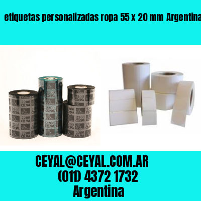 etiquetas personalizadas ropa 55 x 20 mm	Argentina