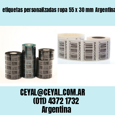 etiquetas personalizadas ropa 55 x 30 mm	Argentina
