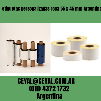 etiquetas personalizadas ropa 55 x 45 mm	Argentina