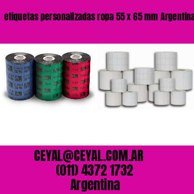 etiquetas personalizadas ropa 55 x 65 mm	Argentina