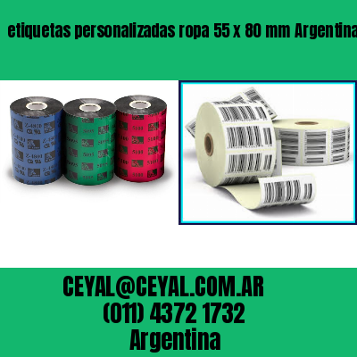 etiquetas personalizadas ropa 55 x 80 mm	Argentina
