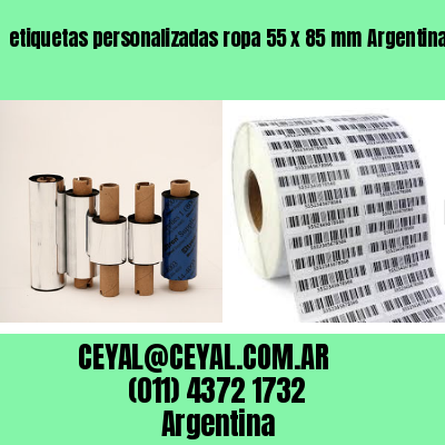 etiquetas personalizadas ropa 55 x 85 mm	Argentina