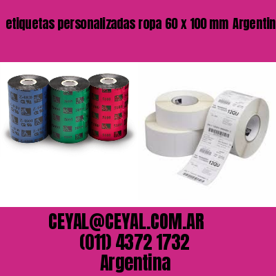 etiquetas personalizadas ropa 60 x 100 mm	Argentina