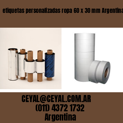 etiquetas personalizadas ropa 60 x 30 mm	Argentina