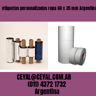 etiquetas personalizadas ropa 60 x 35 mm	Argentina
