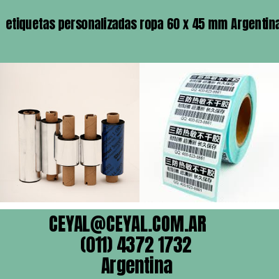 etiquetas personalizadas ropa 60 x 45 mm	Argentina