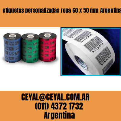 etiquetas personalizadas ropa 60 x 50 mm	Argentina