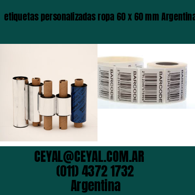 etiquetas personalizadas ropa 60 x 60 mm	Argentina