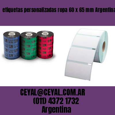 etiquetas personalizadas ropa 60 x 65 mm	Argentina