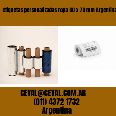 etiquetas personalizadas ropa 60 x 70 mm	Argentina