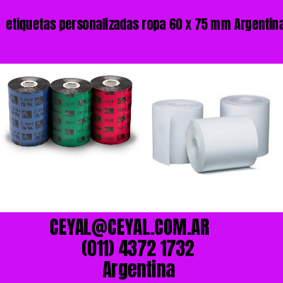 etiquetas personalizadas ropa 60 x 75 mm	Argentina
