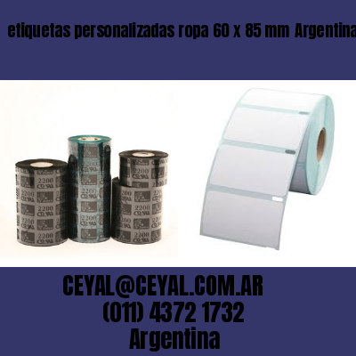 etiquetas personalizadas ropa 60 x 85 mm	Argentina