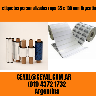 etiquetas personalizadas ropa 65 x 100 mm	Argentina