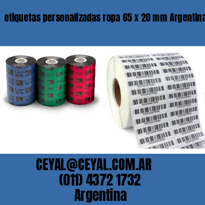 etiquetas personalizadas ropa 65 x 20 mm	Argentina