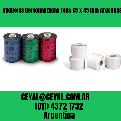 etiquetas personalizadas ropa 65 x 45 mm	Argentina
