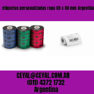 etiquetas personalizadas ropa 65 x 80 mm	Argentina