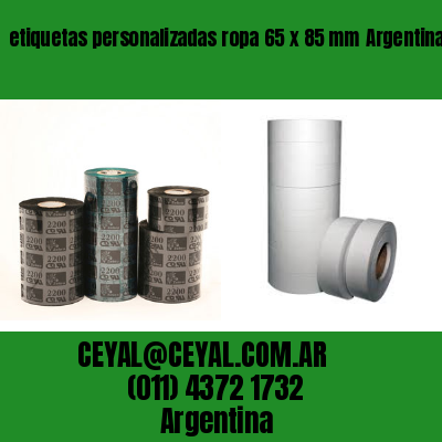 etiquetas personalizadas ropa 65 x 85 mm	Argentina