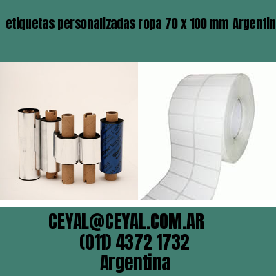 etiquetas personalizadas ropa 70 x 100 mm	Argentina