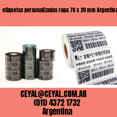 etiquetas personalizadas ropa 70 x 20 mm	Argentina