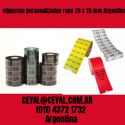 etiquetas personalizadas ropa 70 x 25 mm	Argentina