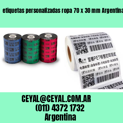etiquetas personalizadas ropa 70 x 30 mm	Argentina