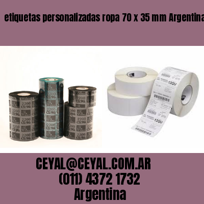 etiquetas personalizadas ropa 70 x 35 mm	Argentina