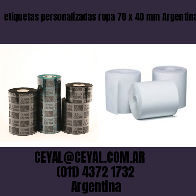 etiquetas personalizadas ropa 70 x 40 mm	Argentina