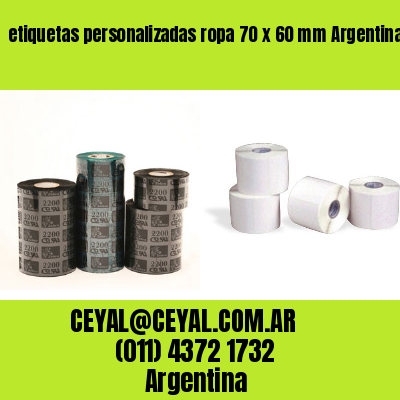 etiquetas personalizadas ropa 70 x 60 mm	Argentina