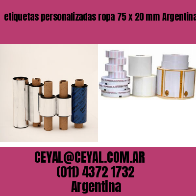 etiquetas personalizadas ropa 75 x 20 mm	Argentina