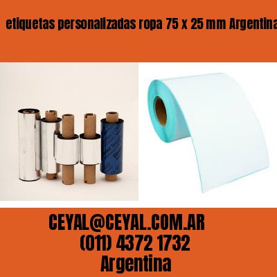 etiquetas personalizadas ropa 75 x 25 mm	Argentina