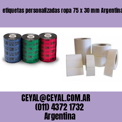 etiquetas personalizadas ropa 75 x 30 mm	Argentina