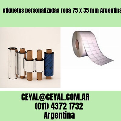 etiquetas personalizadas ropa 75 x 35 mm	Argentina