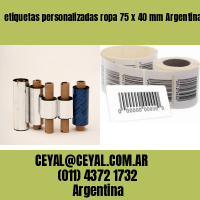 etiquetas personalizadas ropa 75 x 40 mm	Argentina
