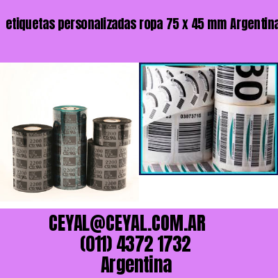 etiquetas personalizadas ropa 75 x 45 mm	Argentina