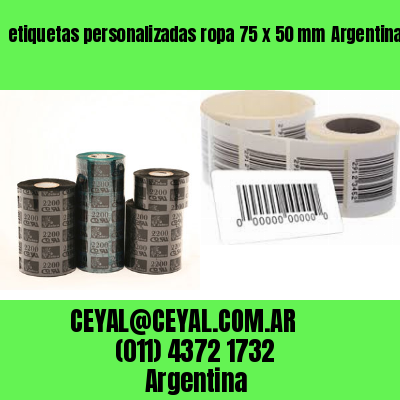 etiquetas personalizadas ropa 75 x 50 mm	Argentina