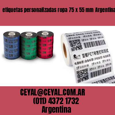 etiquetas personalizadas ropa 75 x 55 mm	Argentina