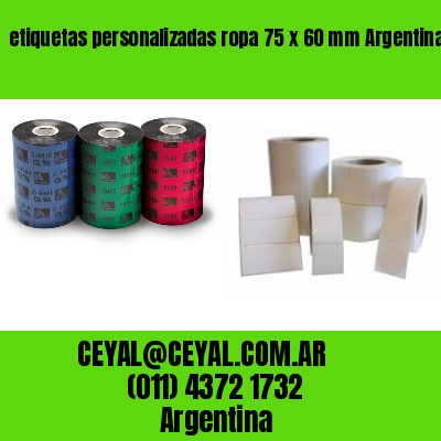 etiquetas personalizadas ropa 75 x 60 mm	Argentina