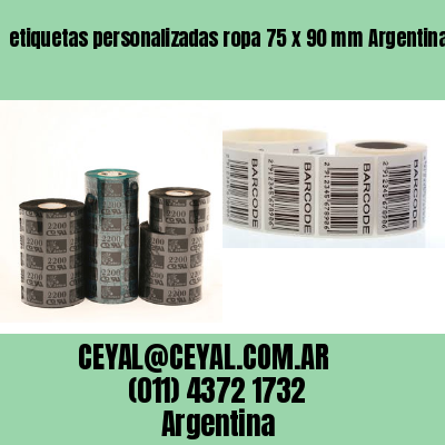 etiquetas personalizadas ropa 75 x 90 mm	Argentina