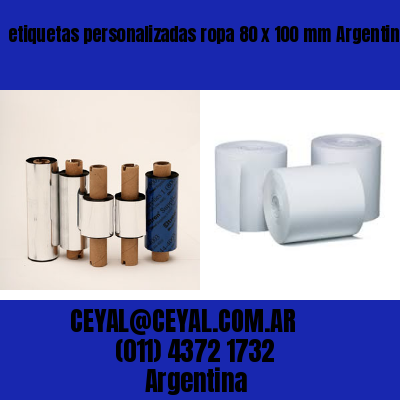 etiquetas personalizadas ropa 80 x 100 mm	Argentina