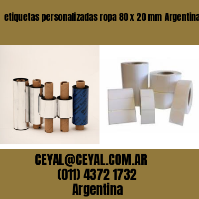 etiquetas personalizadas ropa 80 x 20 mm	Argentina