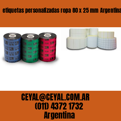 etiquetas personalizadas ropa 80 x 25 mm	Argentina