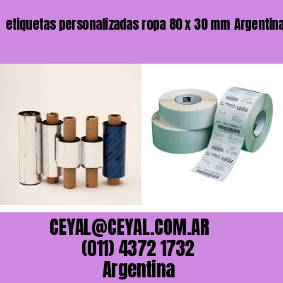 etiquetas personalizadas ropa 80 x 30 mm	Argentina