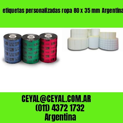 etiquetas personalizadas ropa 80 x 35 mm	Argentina