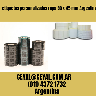 etiquetas personalizadas ropa 80 x 45 mm	Argentina