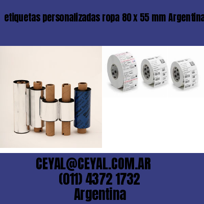 etiquetas personalizadas ropa 80 x 55 mm	Argentina